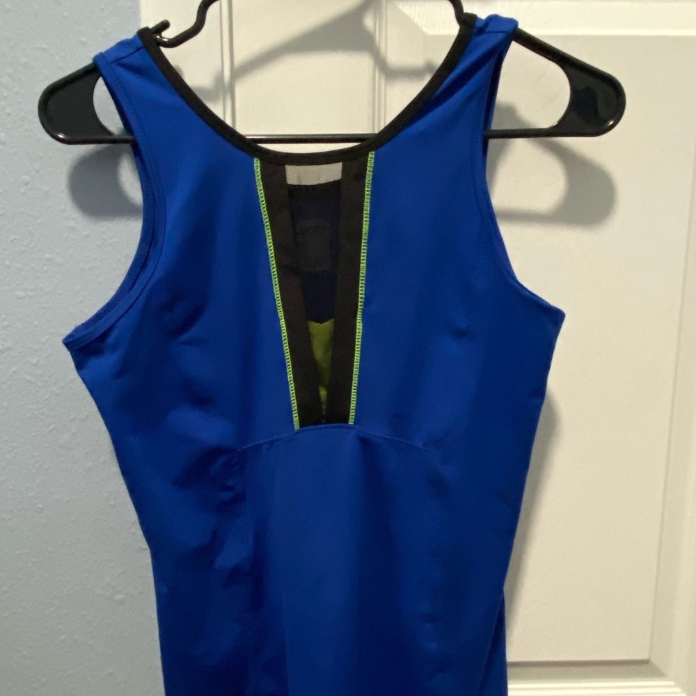 Lucky In Love EUC Size M (8-10), Blue, Black Neon Yellow Tank